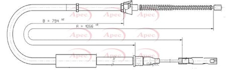 Apec CAB1571 Cable Pull, parking brake - 1