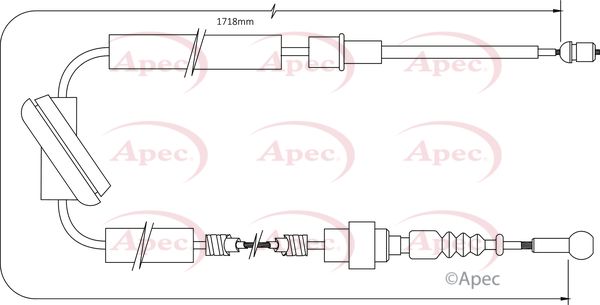 Apec CAB1572 Cable Pull, parking brake - 1