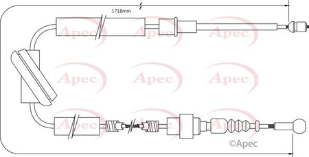 Apec CAB1572 Cable Pull, parking brake - 1
