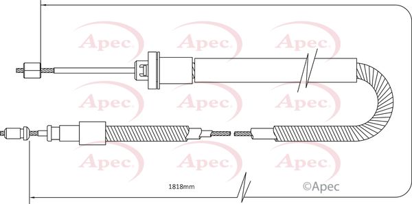 Apec CAB1573 Cable Pull, parking brake - 1