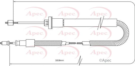 Apec CAB1573 Cable Pull, parking brake - 1