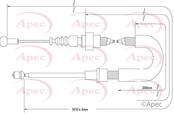Apec CAB1576 Cable Pull, parking brake - 1