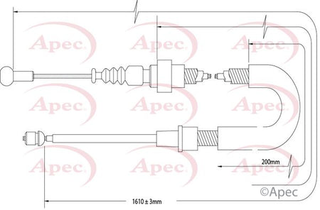Apec CAB1576 Cable Pull, parking brake - 1