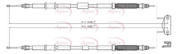 Apec CAB1578 Cable Pull, parking brake - 1