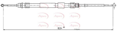 Apec CAB1579 Cable Pull, parking brake - 1