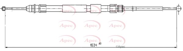 Apec CAB1579 Cable Pull, parking brake - 1