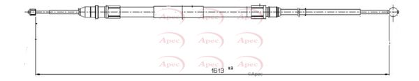 Apec CAB1580 Cable Pull, parking brake - 1