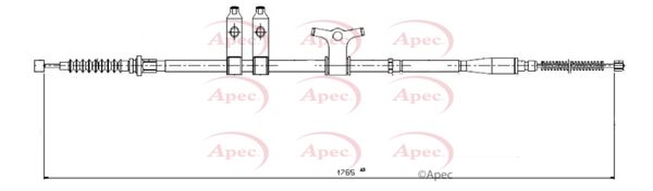 Apec CAB1581 Cable Pull, parking brake - 1