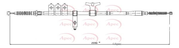 Apec CAB1582 Cable Pull, parking brake - 1