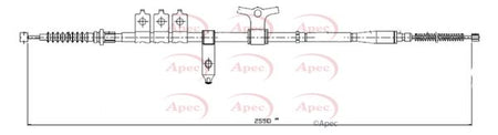 Apec CAB1582 Cable Pull, parking brake - 1
