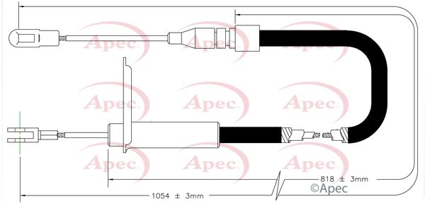 Apec CAB1583 Cable Pull, parking brake - 1