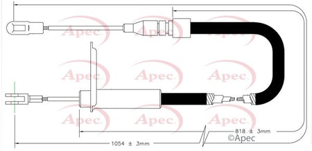 Apec CAB1583 Cable Pull, parking brake - 1