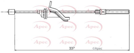 Apec CAB1584 Cable Pull, parking brake - 1