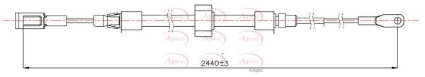Apec CAB1587 Cable Pull, parking brake - 1