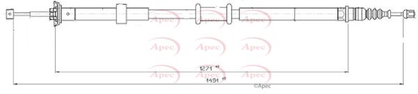 Apec CAB1588 Cable Pull, parking brake - 1
