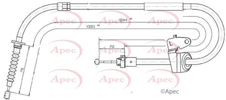 Apec CAB1589 Cable Pull, parking brake - 1