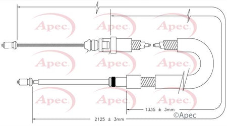 Apec CAB1590 Cable Pull, parking brake - 1