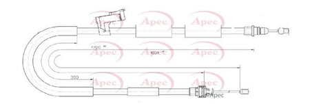 Apec CAB1592 Cable Pull, parking brake - 1