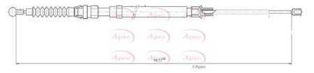 Apec CAB1594 Cable Pull, parking brake - 1