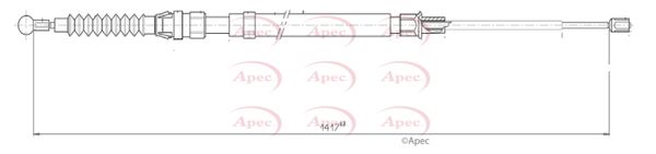 Apec CAB1594 Cable Pull, parking brake - 1