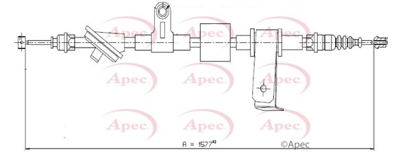 Apec CAB1596 Cable Pull, parking brake - 1