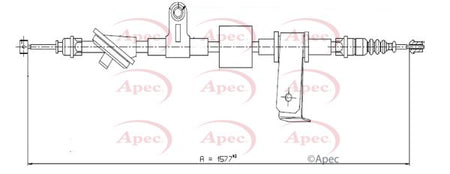 Apec CAB1596 Cable Pull, parking brake - 1