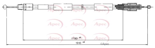 Apec CAB1598 Cable Pull, parking brake - 1