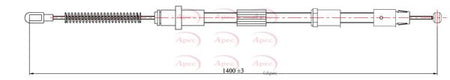 Apec CAB1599 Cable Pull, parking brake - 1