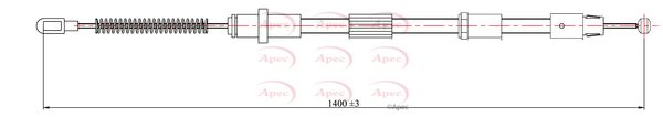 Apec CAB1599 Cable Pull, parking brake - 1