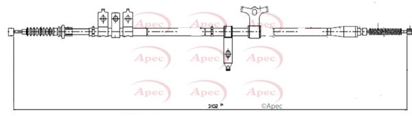 Apec CAB1600 Cable Pull, parking brake - 1