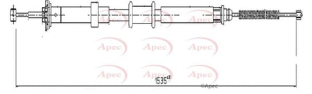 Apec CAB1602 Cable Pull, parking brake - 1