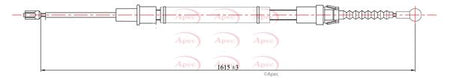 Apec CAB1603 Cable Pull, parking brake - 1