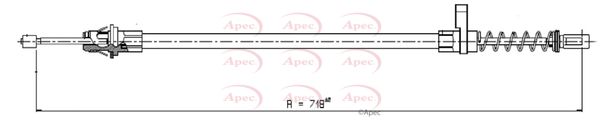 Apec CAB1604 Cable Pull, parking brake - 1