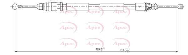 Apec CAB1605 Cable Pull, parking brake - 1