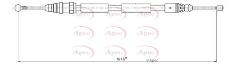 Apec CAB1605 Cable Pull, parking brake - 1