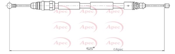 Apec CAB1606 Cable Pull, parking brake - 1