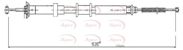 Apec CAB1608 Cable Pull, parking brake - 1