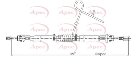 Apec CAB1612 Cable Pull, parking brake - 1