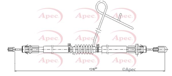 Apec CAB1612 Cable Pull, parking brake - 1