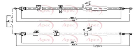 Apec CAB1613 Cable Pull, parking brake - 1