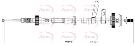 Apec CAB1615 Cable Pull, parking brake - 1