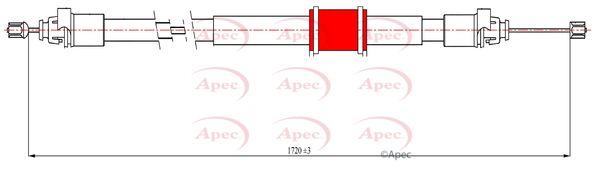 Apec CAB1617 Cable Pull, parking brake - 1