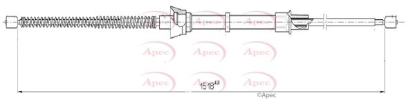 Apec CAB1618 Cable Pull, parking brake - 1