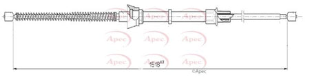 Apec CAB1618 Cable Pull, parking brake - 1
