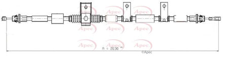 Apec CAB1619 Cable Pull, parking brake - 1
