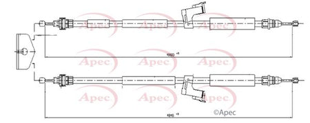 Apec CAB1620 Cable Pull, parking brake - 1
