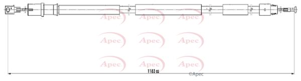 Apec CAB1621 Cable Pull, parking brake - 1