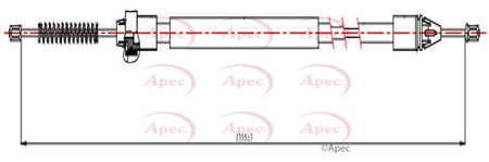 Apec CAB1622 Cable Pull, parking brake - 1
