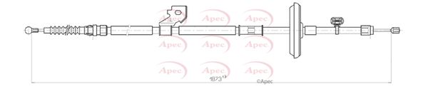 Apec CAB1623 Cable Pull, parking brake - 1