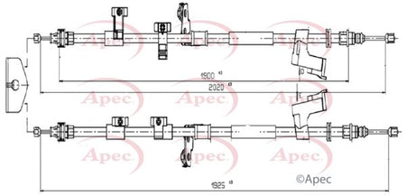 Apec CAB1631 Cable Pull, parking brake - 1